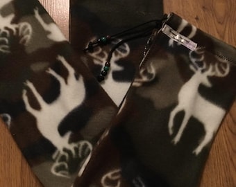 56"x5" Deer Camo Fleece Sock/Sleeve/Case Recurve Traditional Archery Hunting Gear