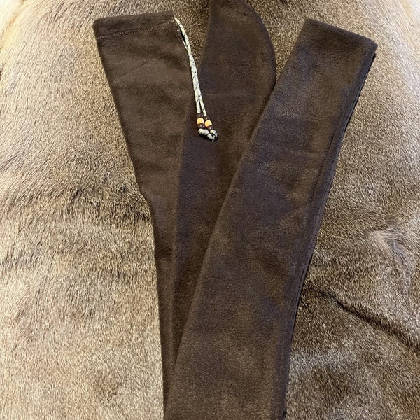62" Dark Brown Soft Fleece Sock/Sleeve/Case Longbow or Recurve Traditional Archery