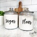 Farmhouse Canister Decals | Pantry Organizing Labels | Glass Jar Labels | Kitchen Organization | Pantry Decals | Flour Decal | Sugar Decal 