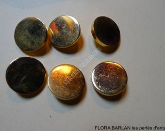 6 alte Metallknöpfe in französischer Qualität