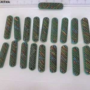 20 cabochons egyptian porcelain