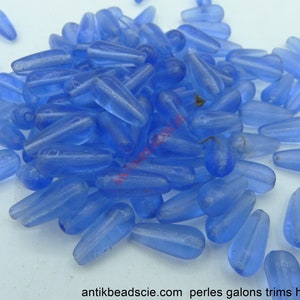 15x5mm glass beads (100p)vintage drops czech