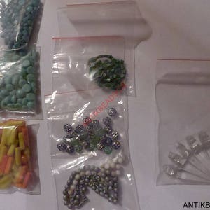 lot antique glass beads