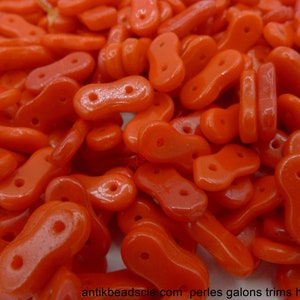 10x4mm glass beads (500p) czech dividers beads vintage