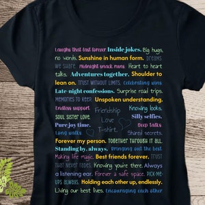 Friendship Love T Shirt, Friendship Gift, Best Friend, Bestie, Gift for Her, Gift for Best Friend