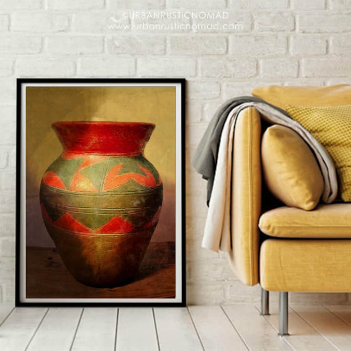 African Vase Print African Art Vase Clay Pot Digital Etsy