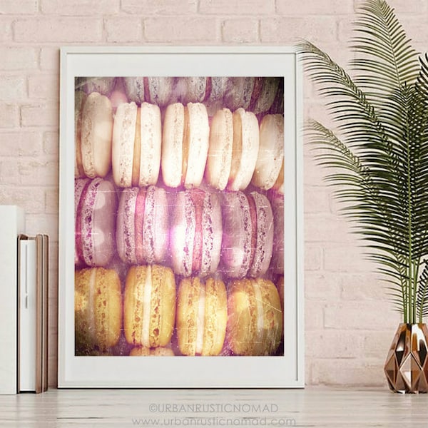 Paris Photography, Macarons, Meringue, romantic, Paris Wall Art Prints, purple pink, sepia, nursery decor, home decor, pastels, french