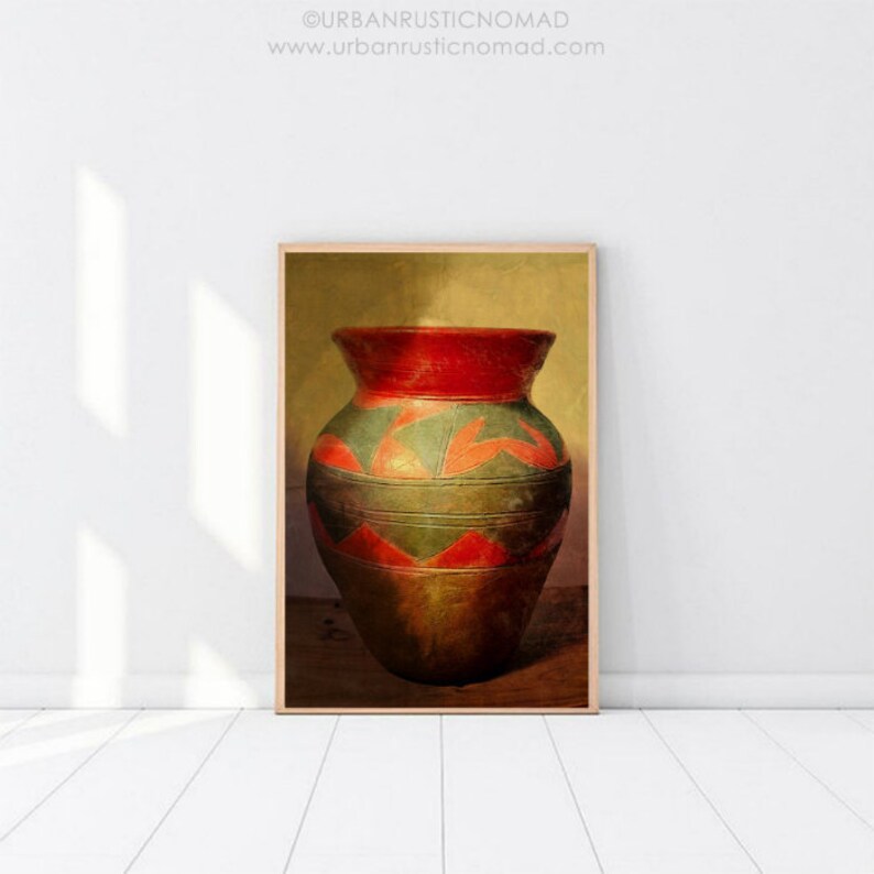 African Vase, Print, African Art, Vase Clay Pot, Digital Print, Wall