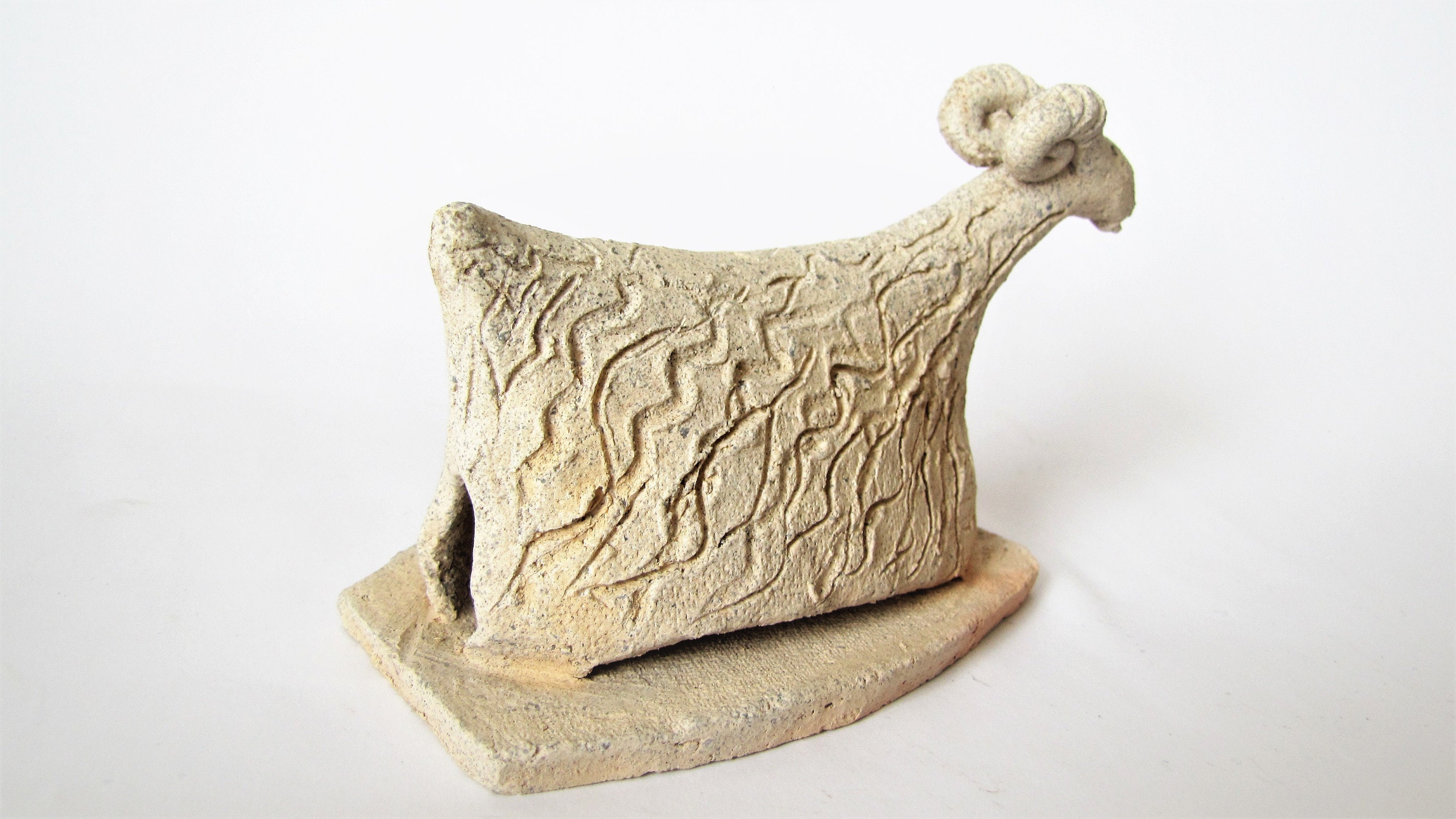 Modern Ceramic Goat Figurine to Decorate the Interior. White Etsy