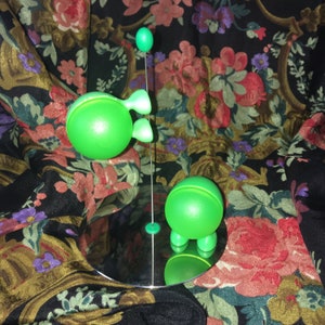 Vintage green Alessi, Italy salt and pepper set - Lilliput