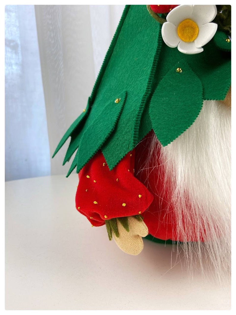 pattern pdf scandinavian summer strawberry gnome present gift DIY HandMade 2 free video tutorial image 6