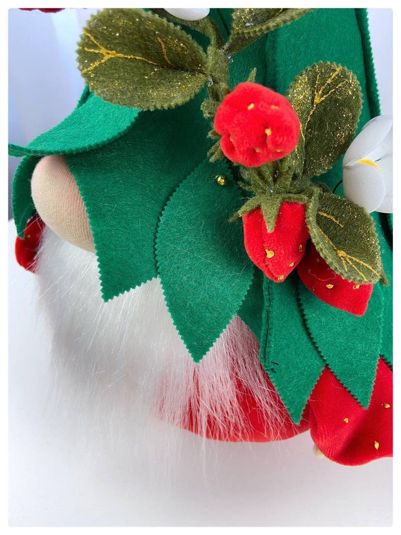 pattern pdf scandinavian summer strawberry gnome present gift DIY HandMade 2 free video tutorial image 5