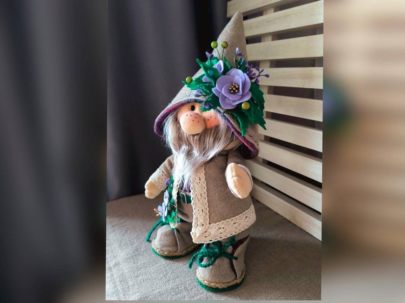 pattern pdf scandinavian spring gnome Willy forest flower gnome DIY HandMade free video tutorial zdjęcie 3