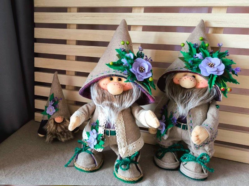 pattern pdf scandinavian spring gnome Willy forest flower gnome DIY HandMade free video tutorial zdjęcie 2