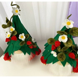 pattern pdf scandinavian summer strawberry gnome present gift DIY HandMade 2 free video tutorial image 4