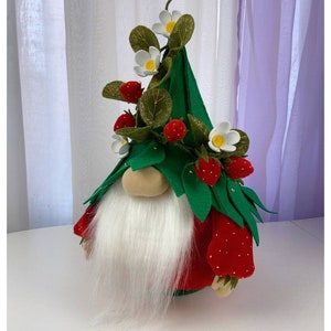 pattern pdf scandinavian summer strawberry gnome present gift DIY HandMade 2 free video tutorial image 3