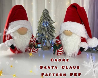patron pdf nain scandinave Père Noël Noël Saint-Nicolas Déco bonne année cadeau DIY fait main + tutoriel vidéo gratuit