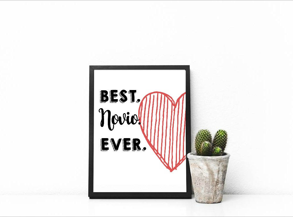 Best Novio Ever Printable Card/ Wall Art - Etsy