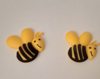 Lot de 2 embellissements abeilles scrapbooking création décoration