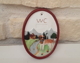 Plaque de porte sc décoration  murale  chien de montagne