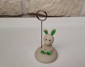 Porte photo  lapin Pâques bibelot décoration cadeaux collection figurine