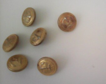 Set of 7 vintage buttons sailor