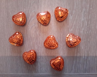 coeur polystyrène à facettes brillantes