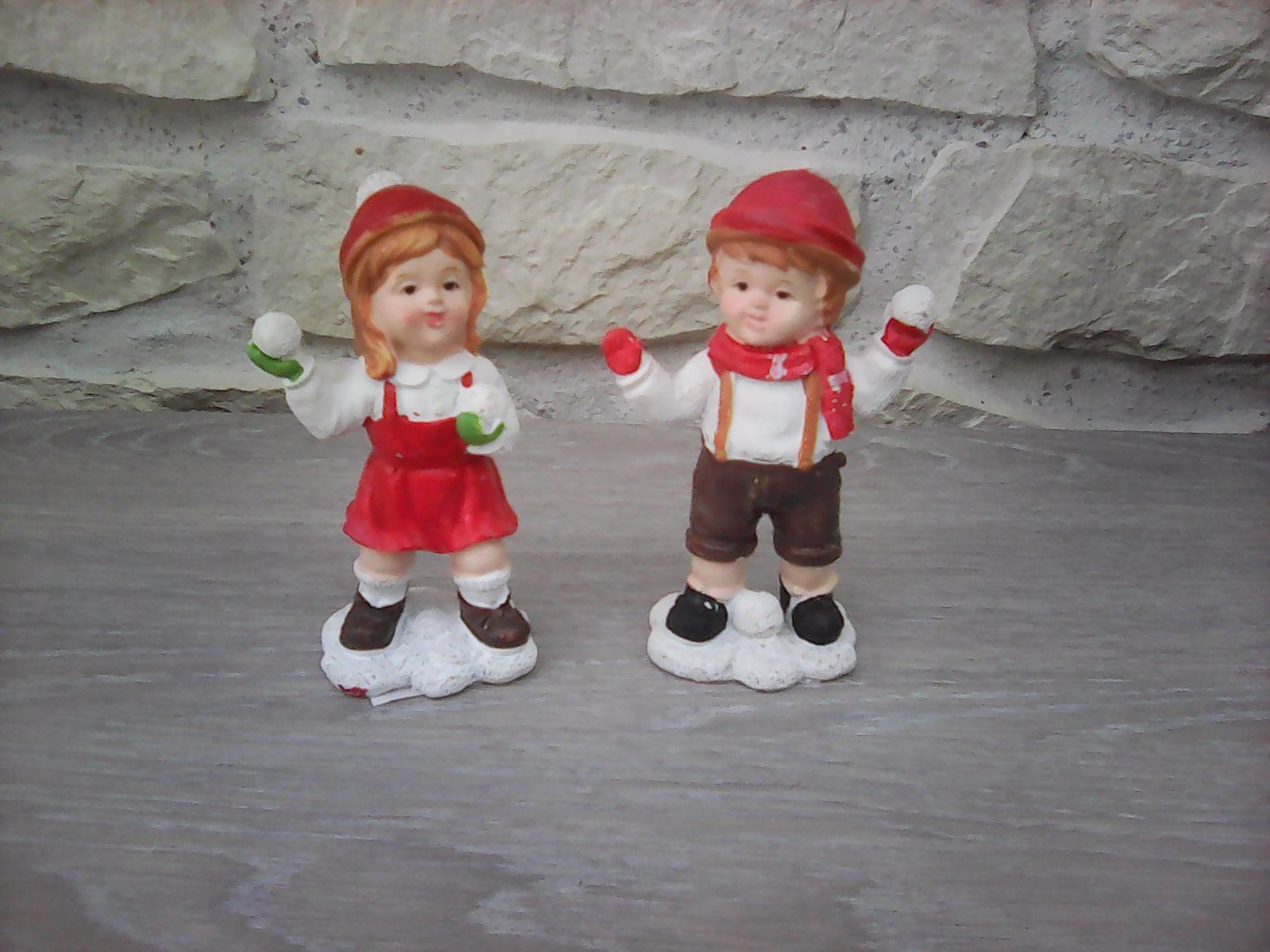 Couple d'enfants Hiver Noël Décoration