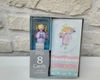 Coffret cartes de Noël  avec figurine ange