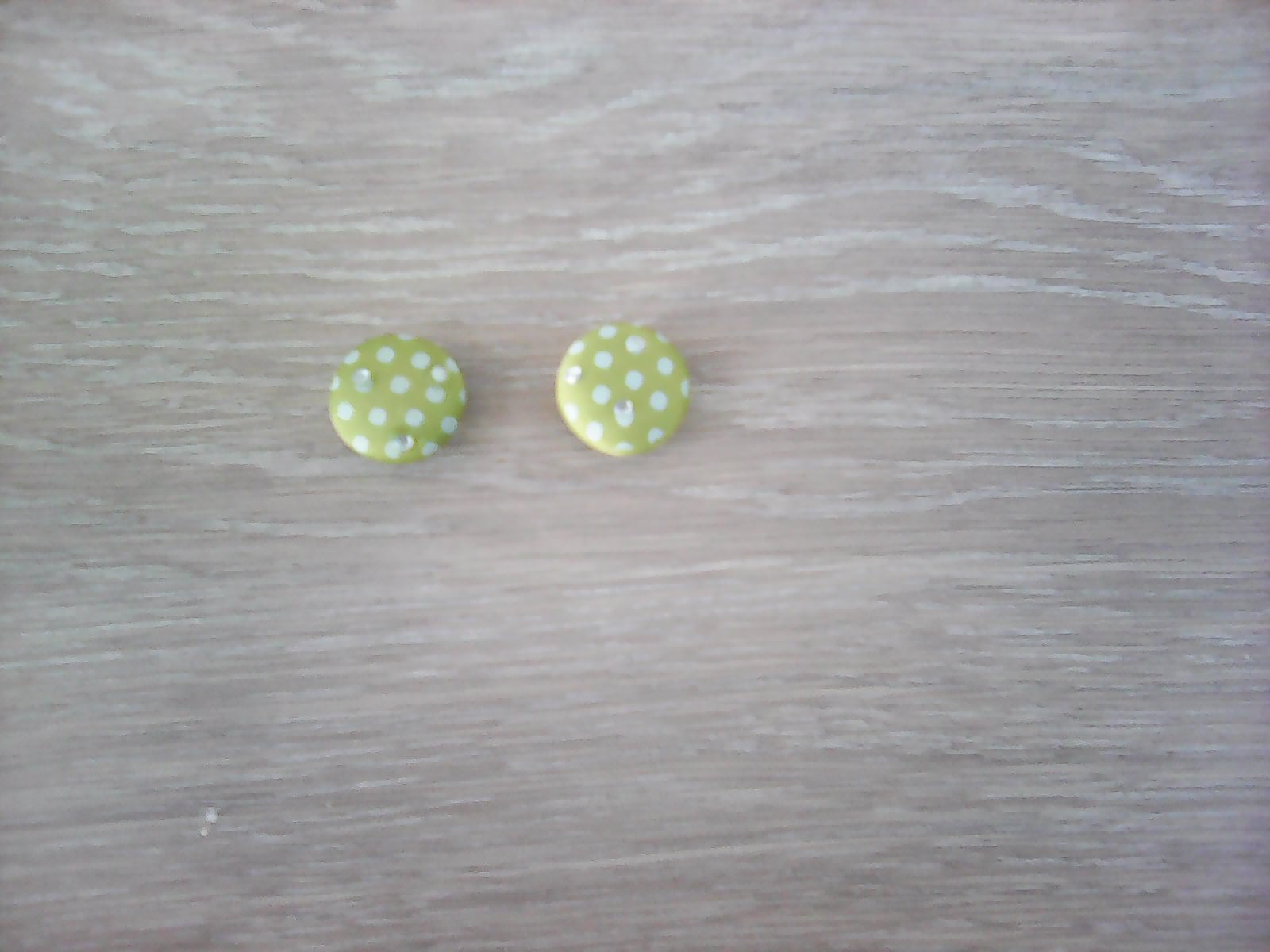 Lot de 2 Magnets Boutons Tissus Strass