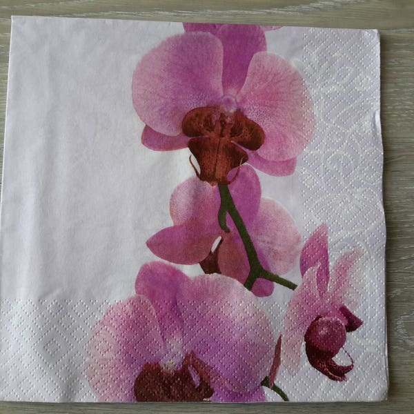 Lot de 2 serviettes en papier pour serviettage fleurs