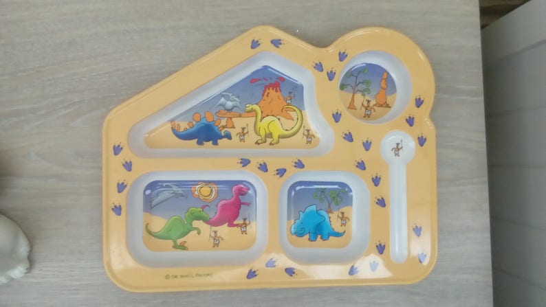 Baby dishes dinausore tray
