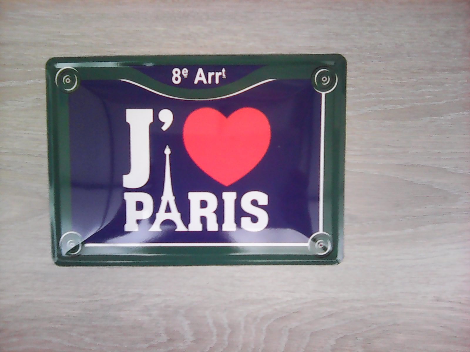 Plaque Murale J'aime Paris France Décoration