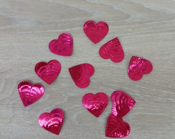 Lot de 10 paillettes coeur pour bricolage