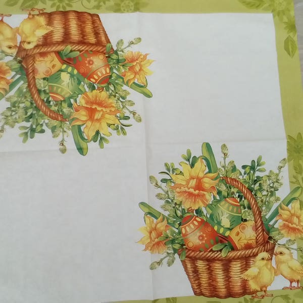 Lot de 2 serviettes en papier pour decopatch pâques