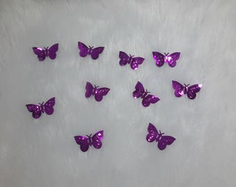 paillette  sequins  papillons  lot de 10