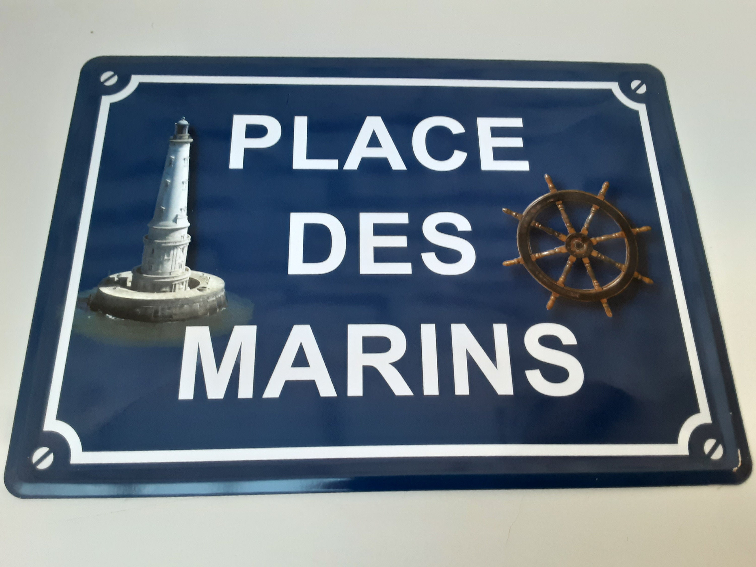 Décoration Murale Plaque Metal Place Des Marins Cadeau Collection