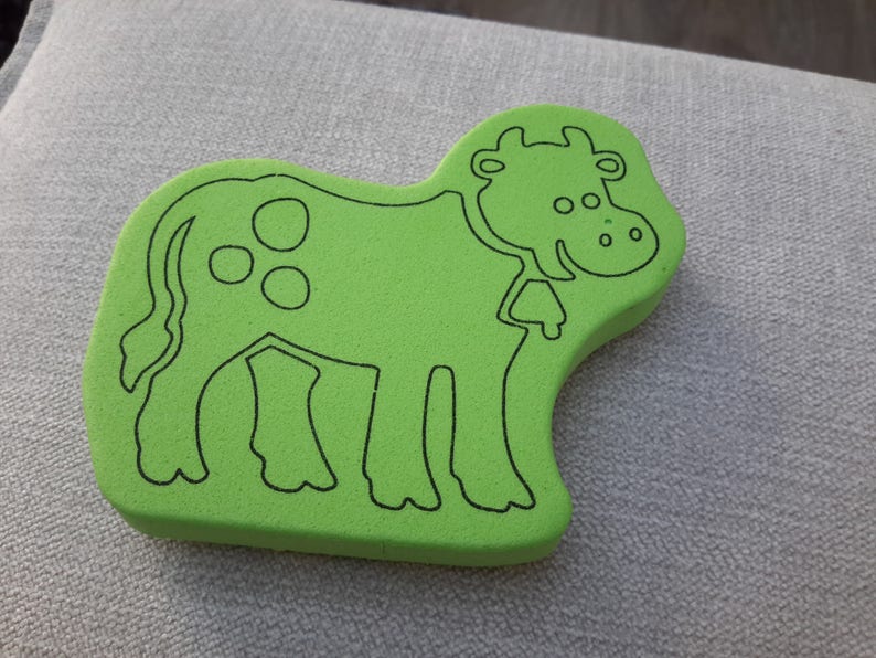 tampon peinture enfant représentant une vache image 2
