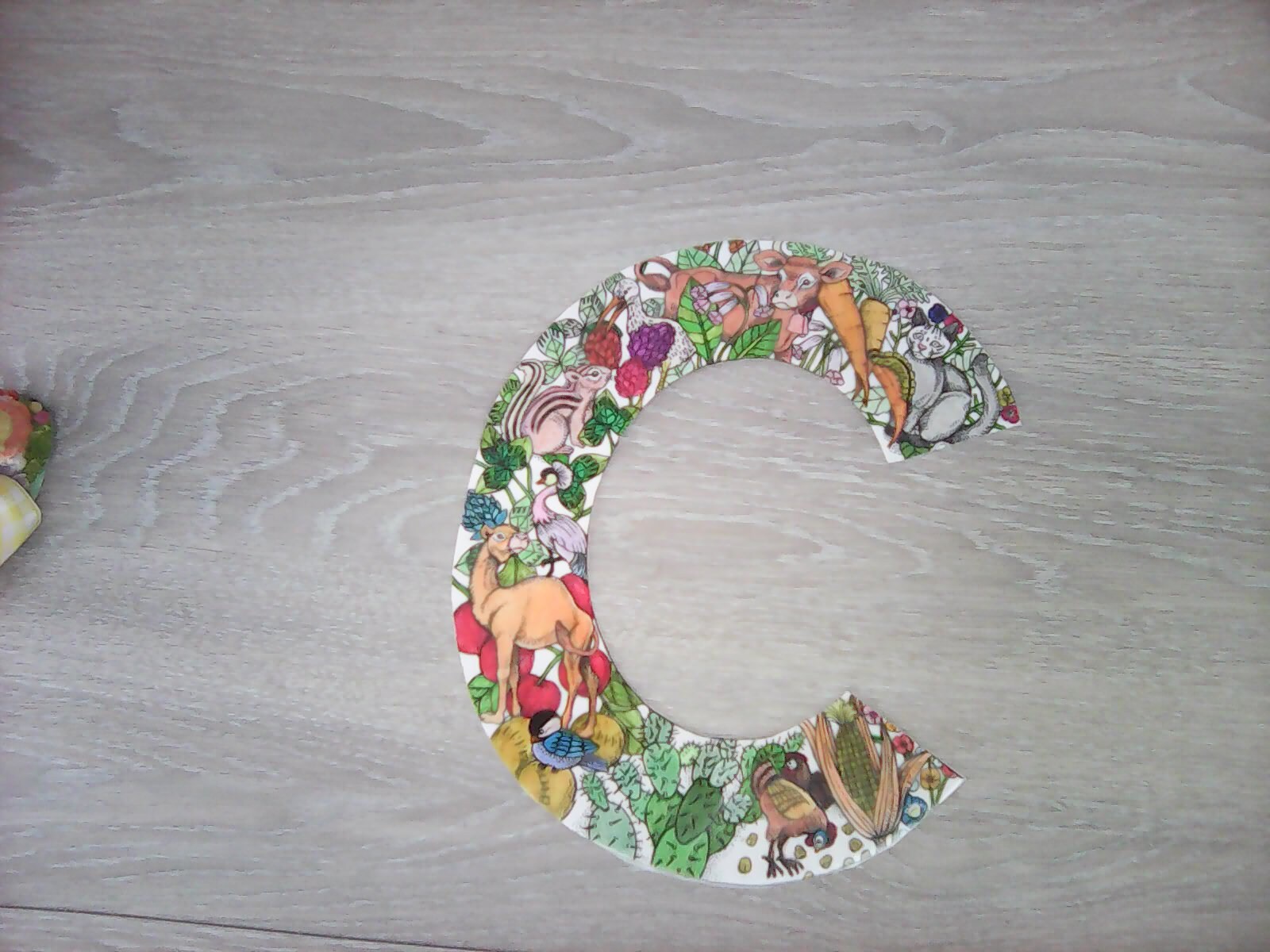 Lettre C Coloriage Fait Main Decoration