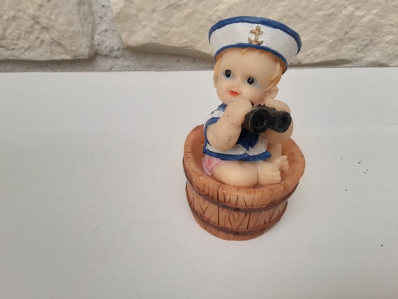 Bibelot Decoration Figurine Bebe Marin Etsy