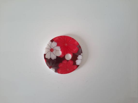 25g Acrílico Transparente De Flores Rojas
