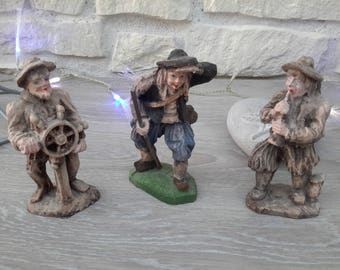 Set of 3 characters a sailor, a musician and Shepherd