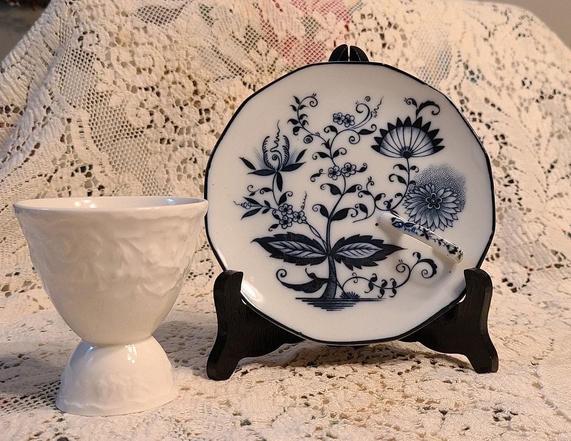 Blue Onion Serving Dish Etsy