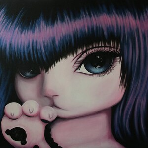 Table Painting Acrylic Character Manga BJD Cat &quot;Purple&quot;
