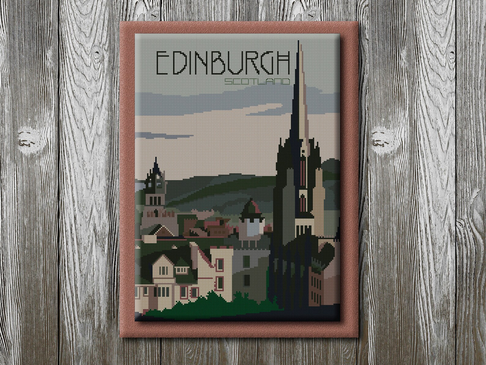 Edinburgh CROSS STITCH PATTERN Edinburgh pattern Travel Art Etsy