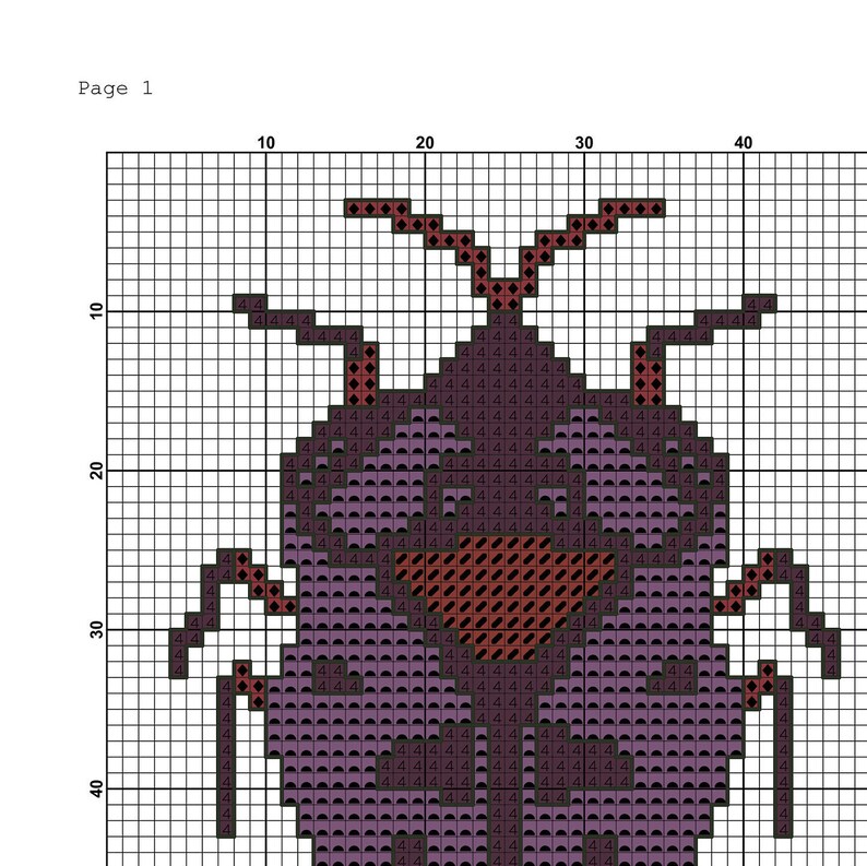 Set of 9 Insects Cross Stitch Patterns Biology Teacher Gift Etsy