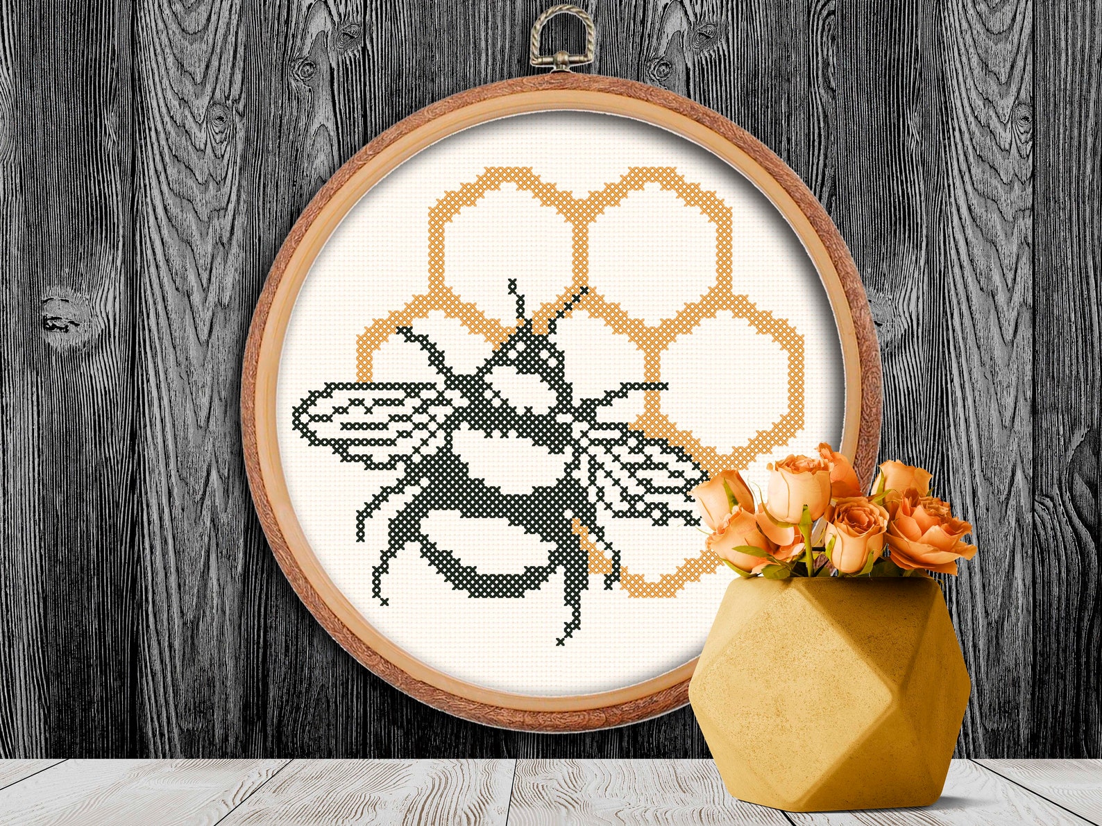 Show me the honey Cross stitch pattern Bee and Easy Etsy
