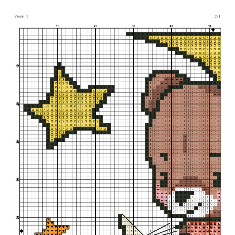 Little bear with a book on the moon cross stitch pattern Chapter one I am born Baby boy nursery sampler Baby quotes Child room decor DIY