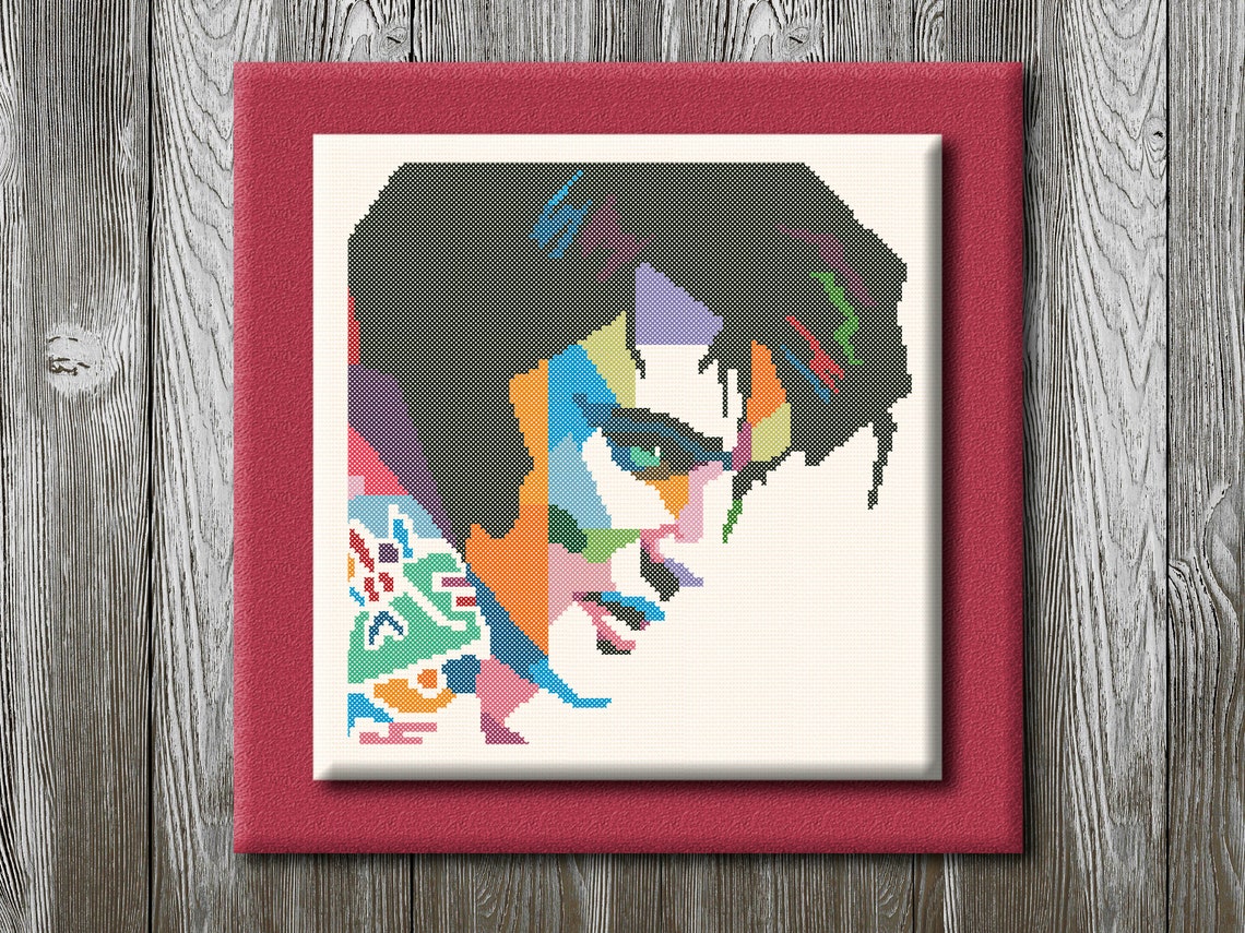 Elvis Cross stitch pattern Presley portrait Celebrity cross | Etsy