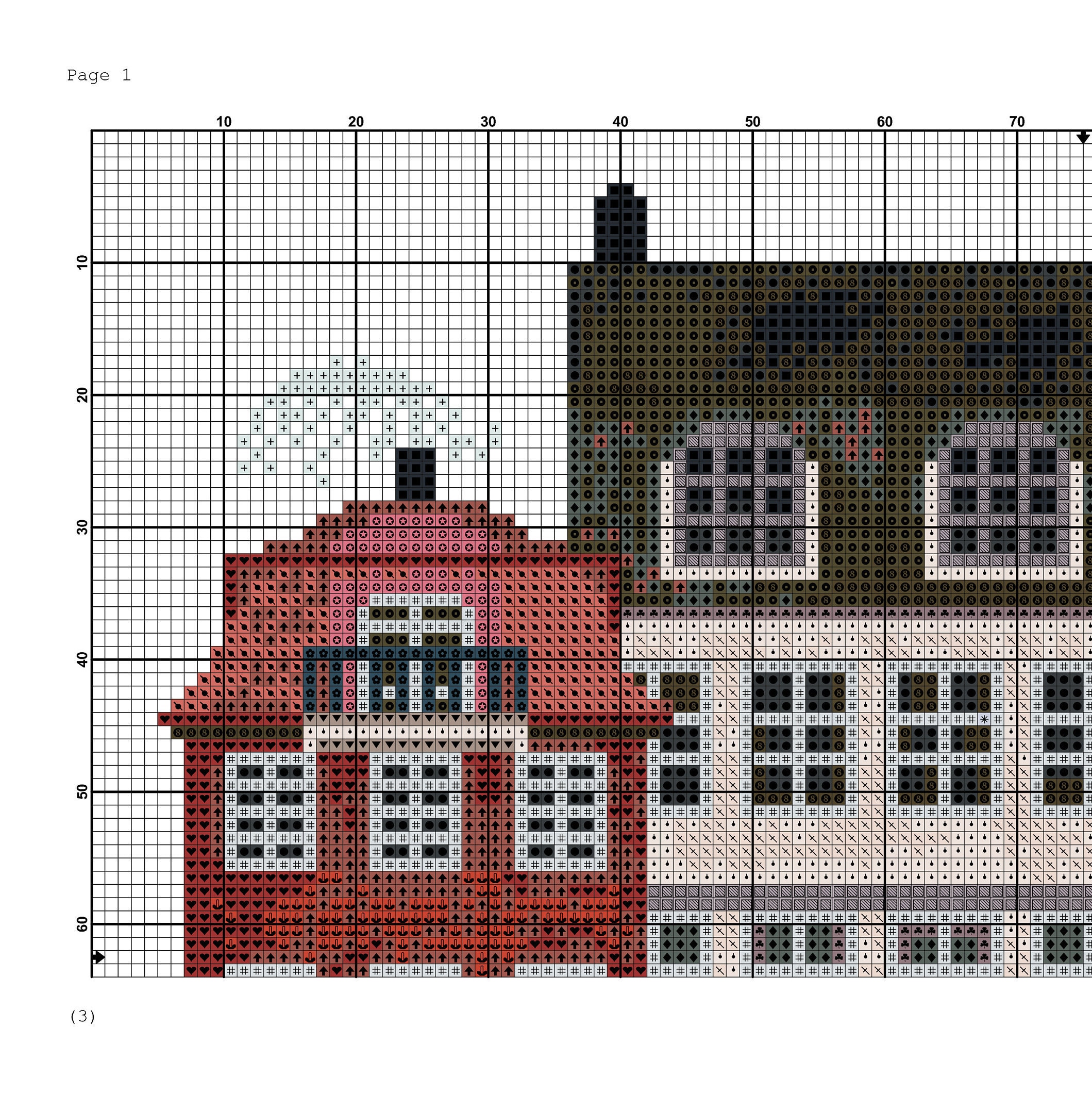 Copenhagen Cross Stitch Pattern Denmark Pattern Travel Art Etsy